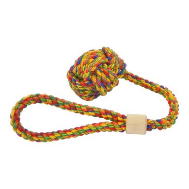 Іграшка для собаки м'яч з ручкою плетений Лорі 9/50 см