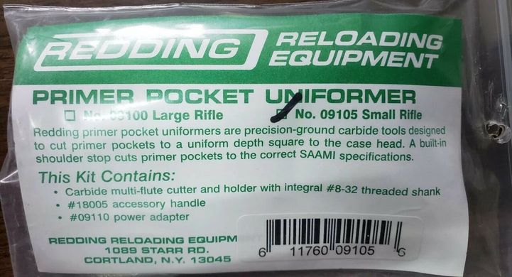 Фреза для корекції капсульного гнізда Redding Rifle Primer Pocket Uniformer Large