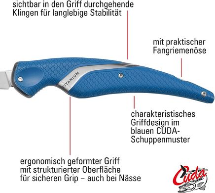 Нож филейный Cuda 6.5" Titanium Bonded Folding Fillet Knife